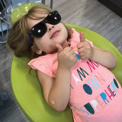 General Anesthesia Dentistry Springfield Patient Two Thumbs Up